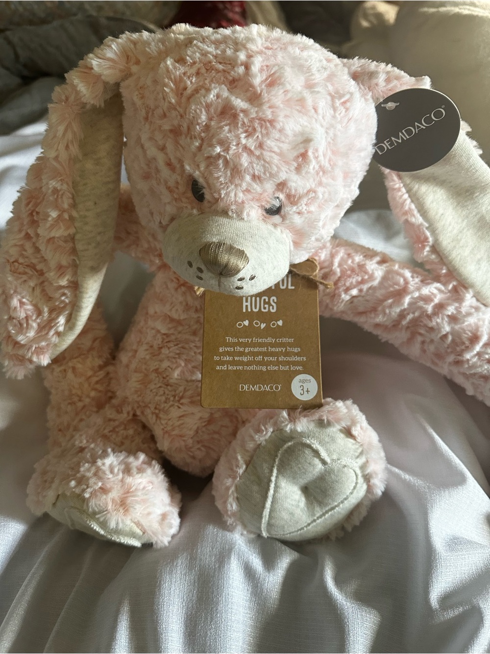 Demdaco Blush Plush Bunny